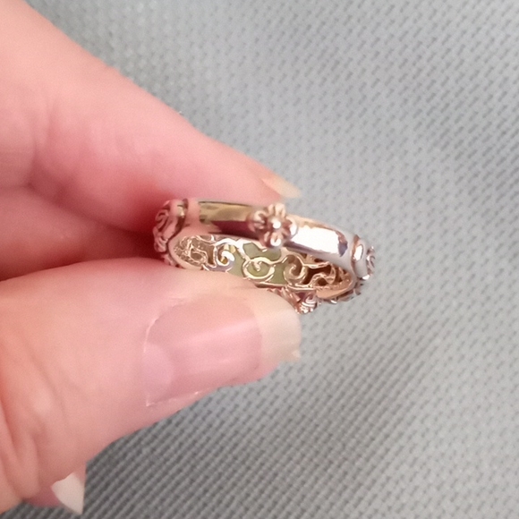 BARBARA BIXBY STERLING SILVER, 18k GOLD RING WITH LEMON YELLOW QUARTZ - Picture 4 of 10